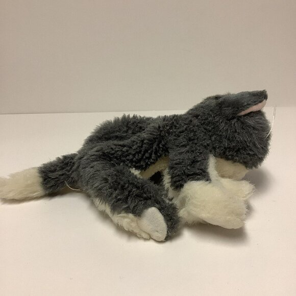 Vintage 1992 Tyco Kitty Kitty Kittens Plush Charcoal Grey & White Purrs READ - Picture 3 of 14